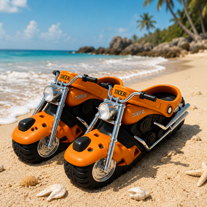 🔥🏍️ Ride-On Motorcycle Slippers™🔥