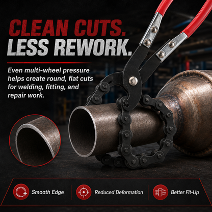 ✨Exhaust Cutter, Cuts 3/4" to 3-1/4" Pipe, Durable Chain Cutter Tool⚡