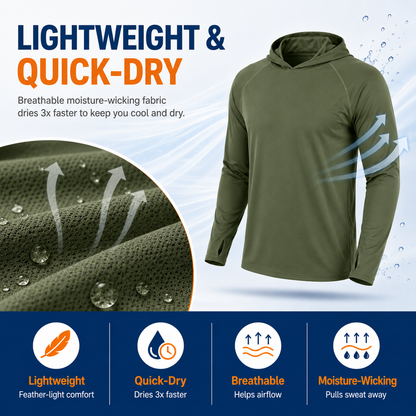 🔥Men's UPF 50+ Sun Shirt, UV Protection Hoodie --BUY 2 FREE SHIPPING
