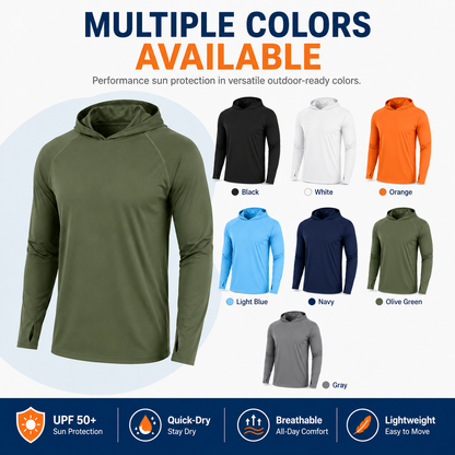 🔥Men's UPF 50+ Sun Shirt, UV Protection Hoodie --BUY 2 FREE SHIPPING