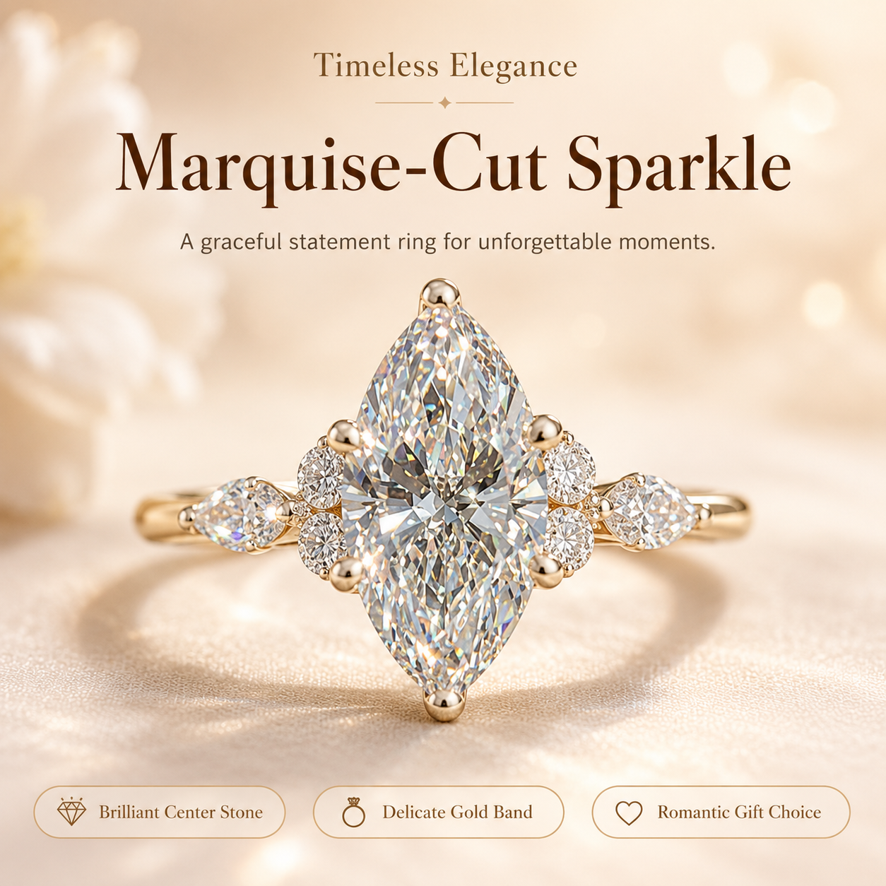 ✨Marquise-Cut Sparkle Ring