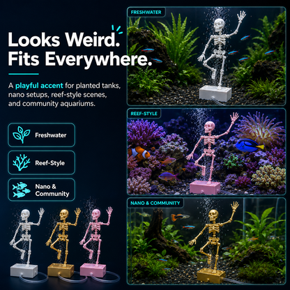 ✨Dancing Skeleton Bubble Aquarium Ornament