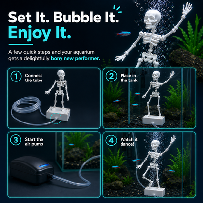 ✨Dancing Skeleton Bubble Aquarium Ornament
