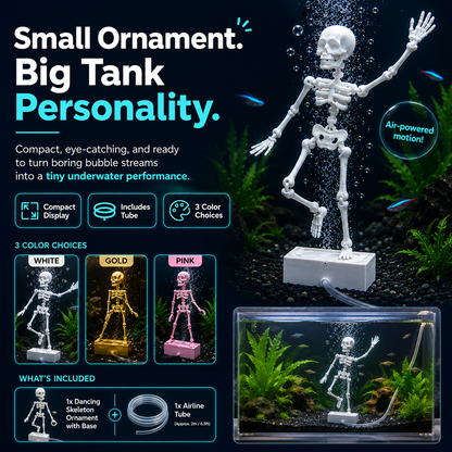 ✨Dancing Skeleton Bubble Aquarium Ornament