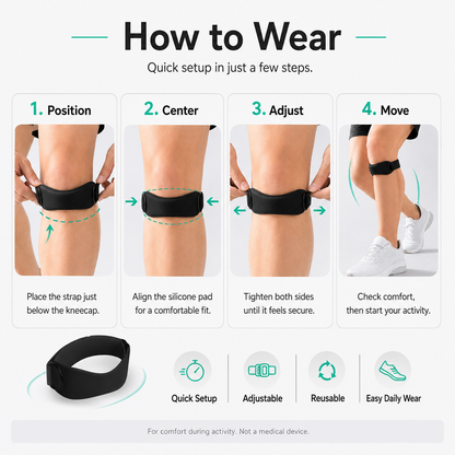 ✨Patellar Tendon Support Strap , Adjustable Patella Knee Brace