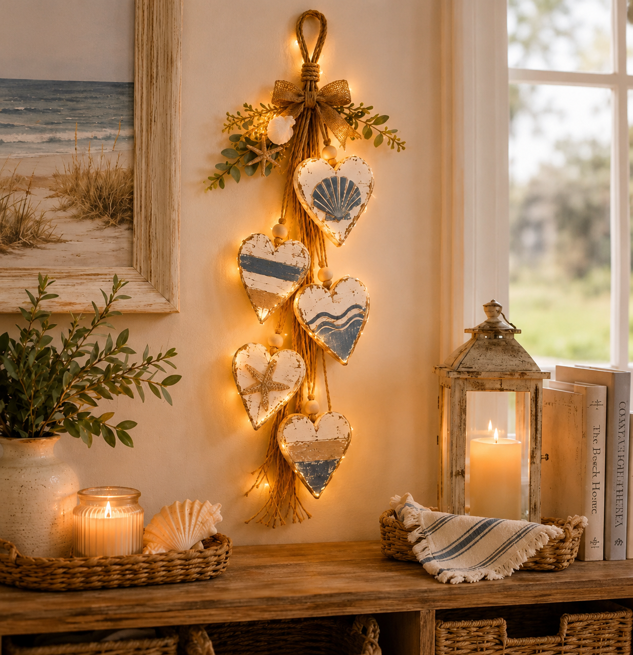🔥🤎 Hanging Heart Wall Decor