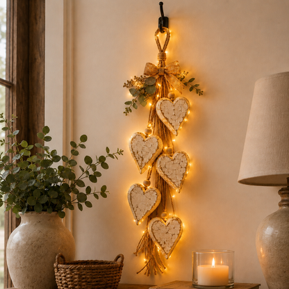 🔥🤎 Hanging Heart Wall Decor