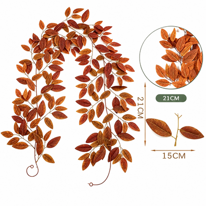 🔥6.6FT Artificial Eucalyptus Garland with Willow Leaves