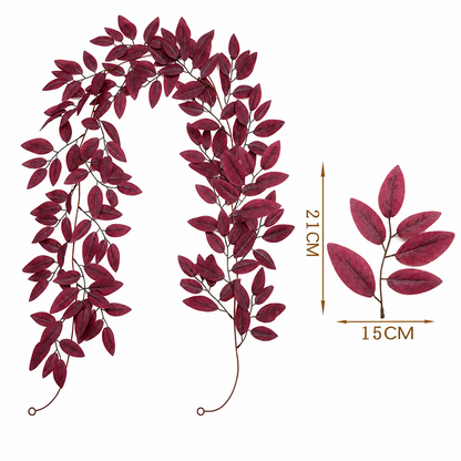 🔥6.6FT Artificial Eucalyptus Garland with Willow Leaves