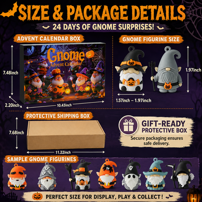 ✨2026 Gnome Advent Calendar,Halloween Countdown Advent Calendar(3D NOT Acrylic)