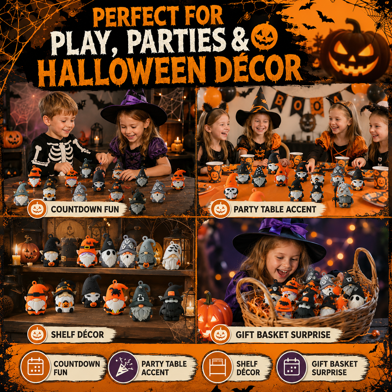 ✨2026 Gnome Advent Calendar,Halloween Countdown Advent Calendar(3D NOT Acrylic)