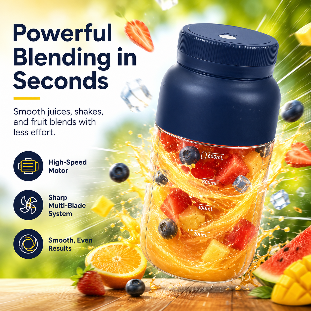 ✨Portable Electric Juicer Cup Blend Fresh. Drink Anywhere.