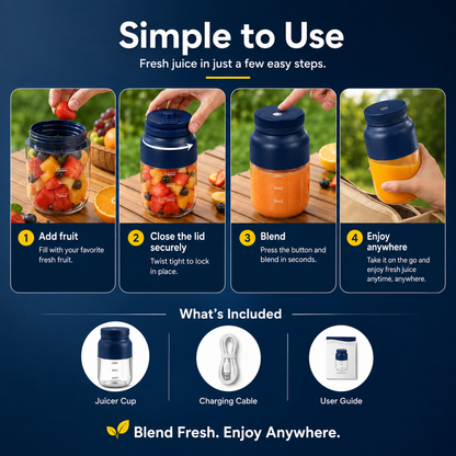 ✨Portable Electric Juicer Cup Blend Fresh. Drink Anywhere.
