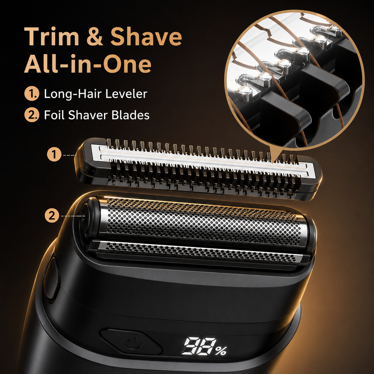 ✨Foil Shavers for Men, Mini Razor, Compact Face Shaver