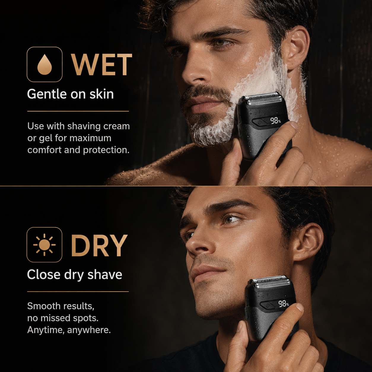 ✨Foil Shavers for Men, Mini Razor, Compact Face Shaver
