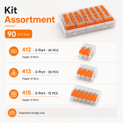 ✨90/80/75 PCS Lever Wire Connecter Kit🛠️
