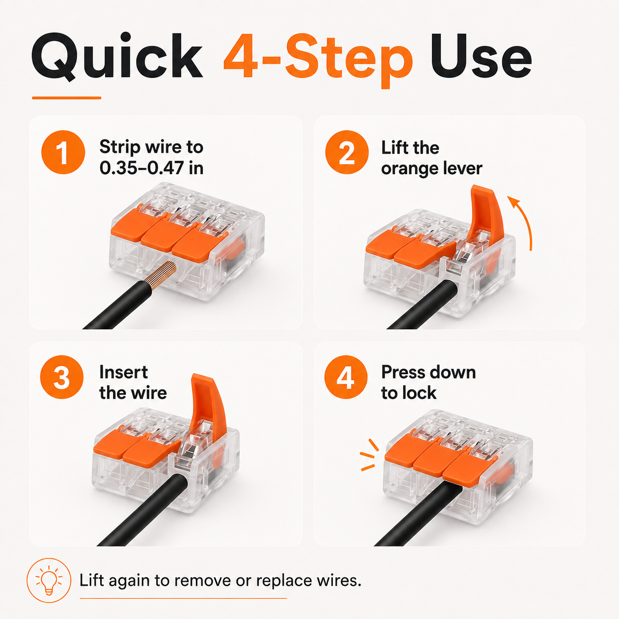 ✨90/80/75 PCS Lever Wire Connecter Kit🛠️
