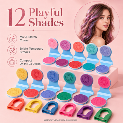 ✨12 Pcs Temporary Hair Chalk Kit