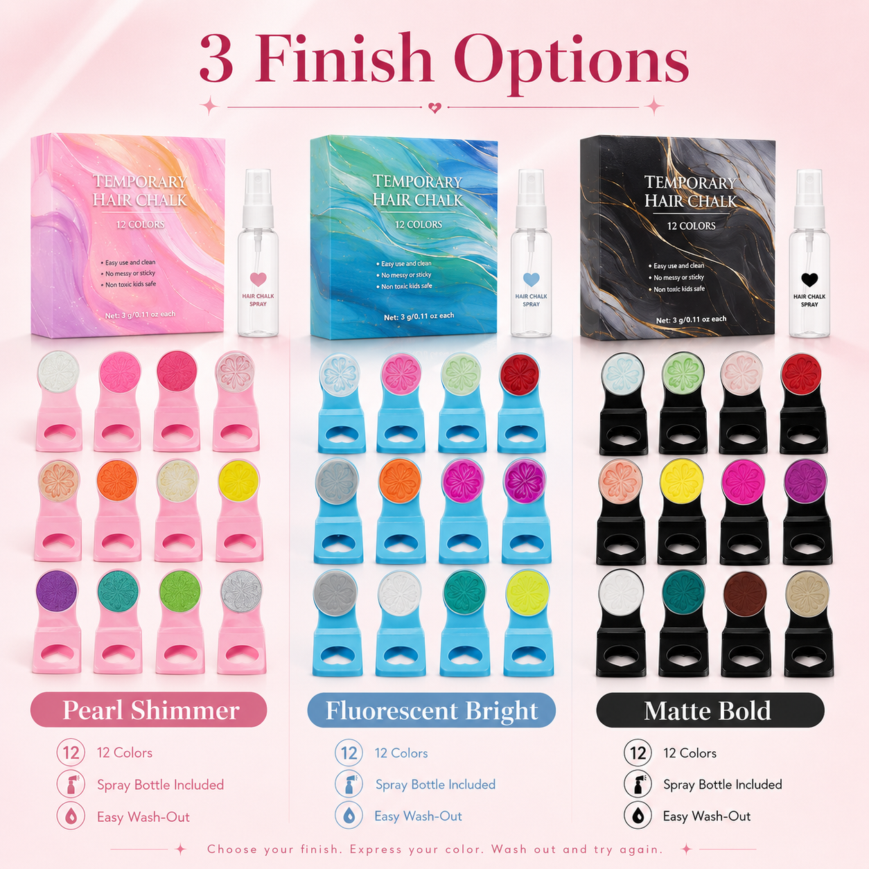 ✨12 Pcs Temporary Hair Chalk Kit