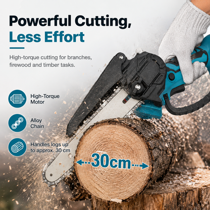 🔥6 inch Battery-Powered Mini Chain Saw With Battery
