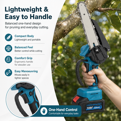 🔥6 inch Battery-Powered Mini Chain Saw With Battery