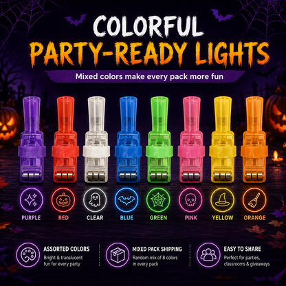 ✨36-Pack Halloween LED Projection Finger Lights –  Trick-or-Treat & Goody Bag Fillers