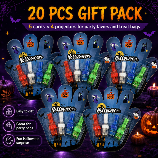 ✨36-Pack Halloween LED Projection Finger Lights –  Trick-or-Treat & Goody Bag Fillers