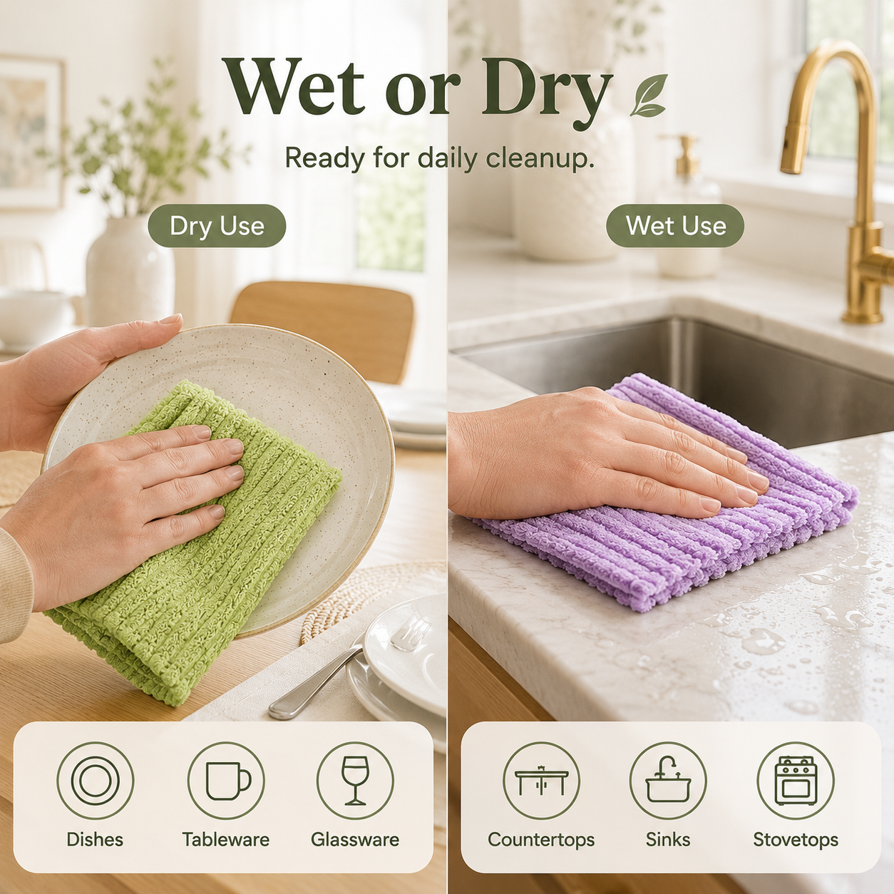 ✨Hand-torn rags and bamboo towel rolls