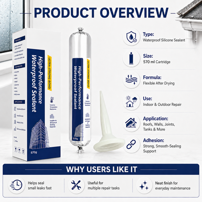 🔥Waterproof Silicone Sealant for Roof & Leak Repair(📦Buy 2 Free Shipping)