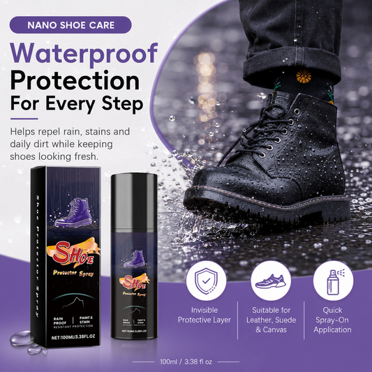 🔥Shoe Protector Spray, Rain & Stain Waterproof Nano Protection
