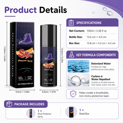 🔥Shoe Protector Spray, Rain & Stain Waterproof Nano Protection