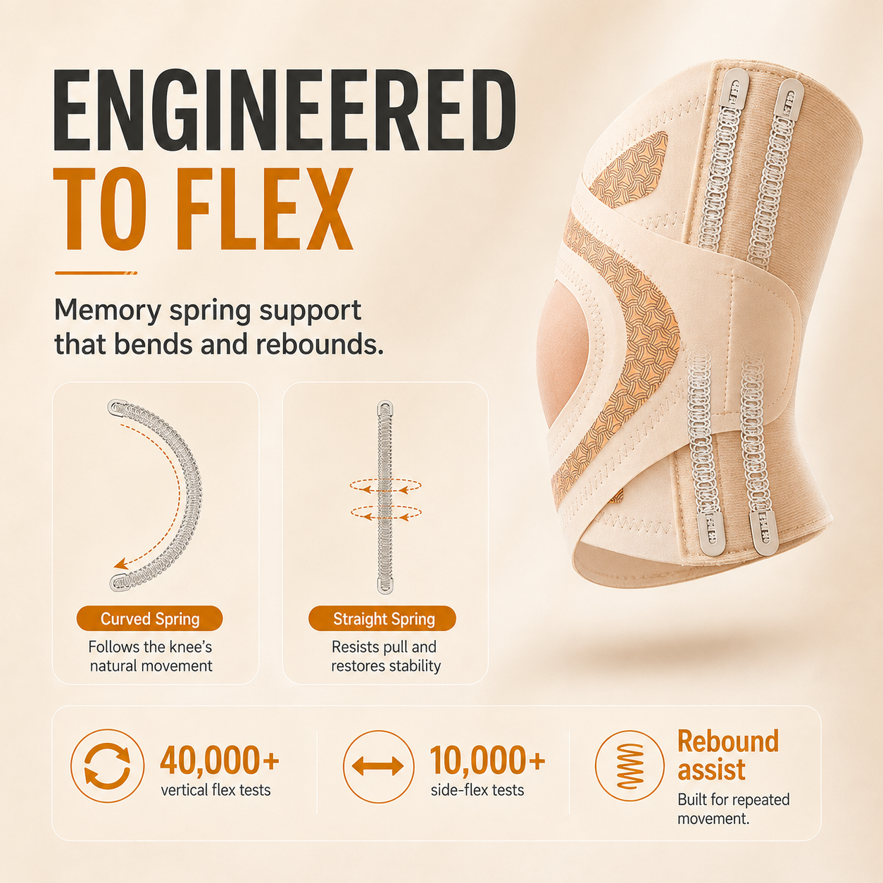 ✨V-shaped cross-compression sports knee brace