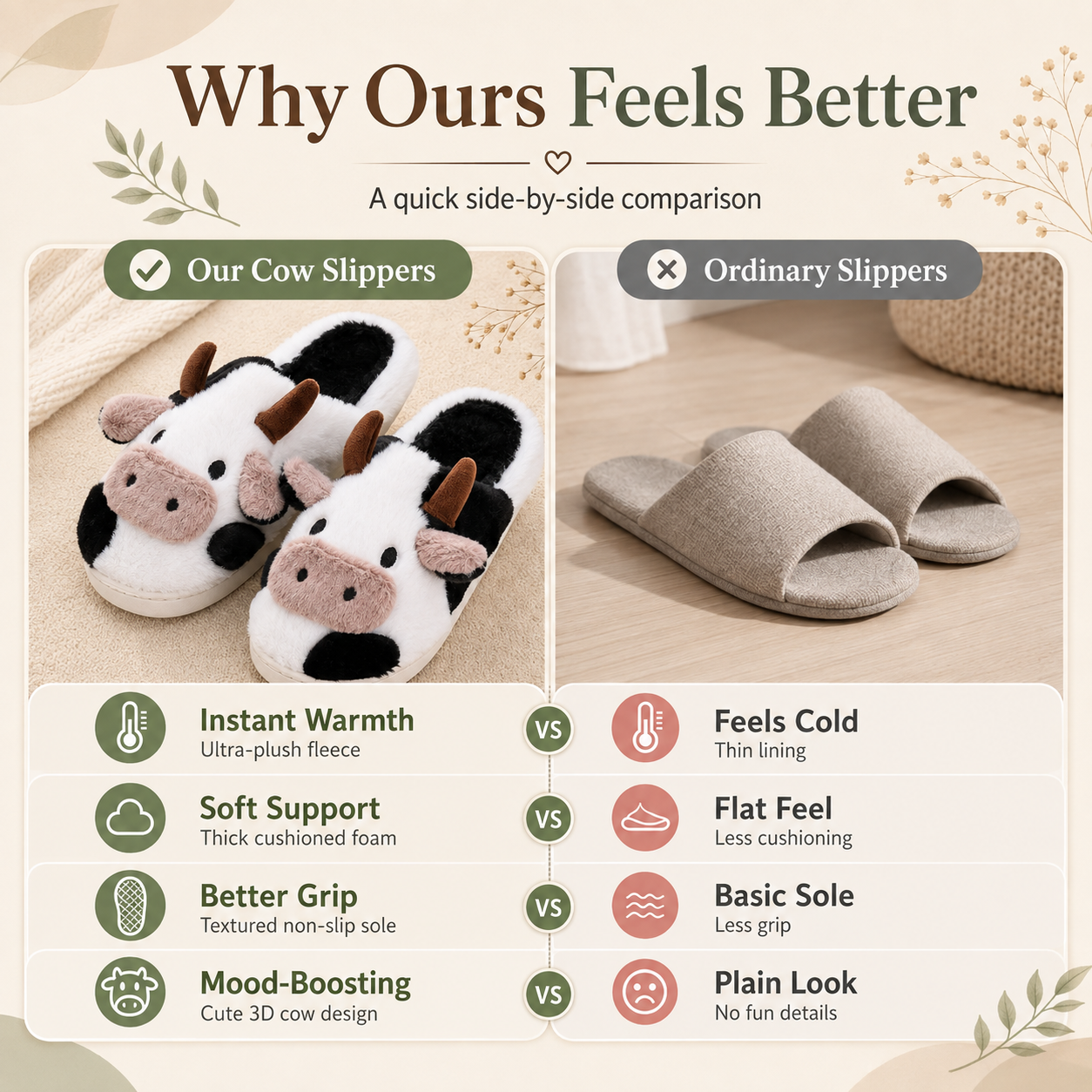 ✨Cow Slippers | Your Daily Dose of Cozy & Smiles! ✨🐮