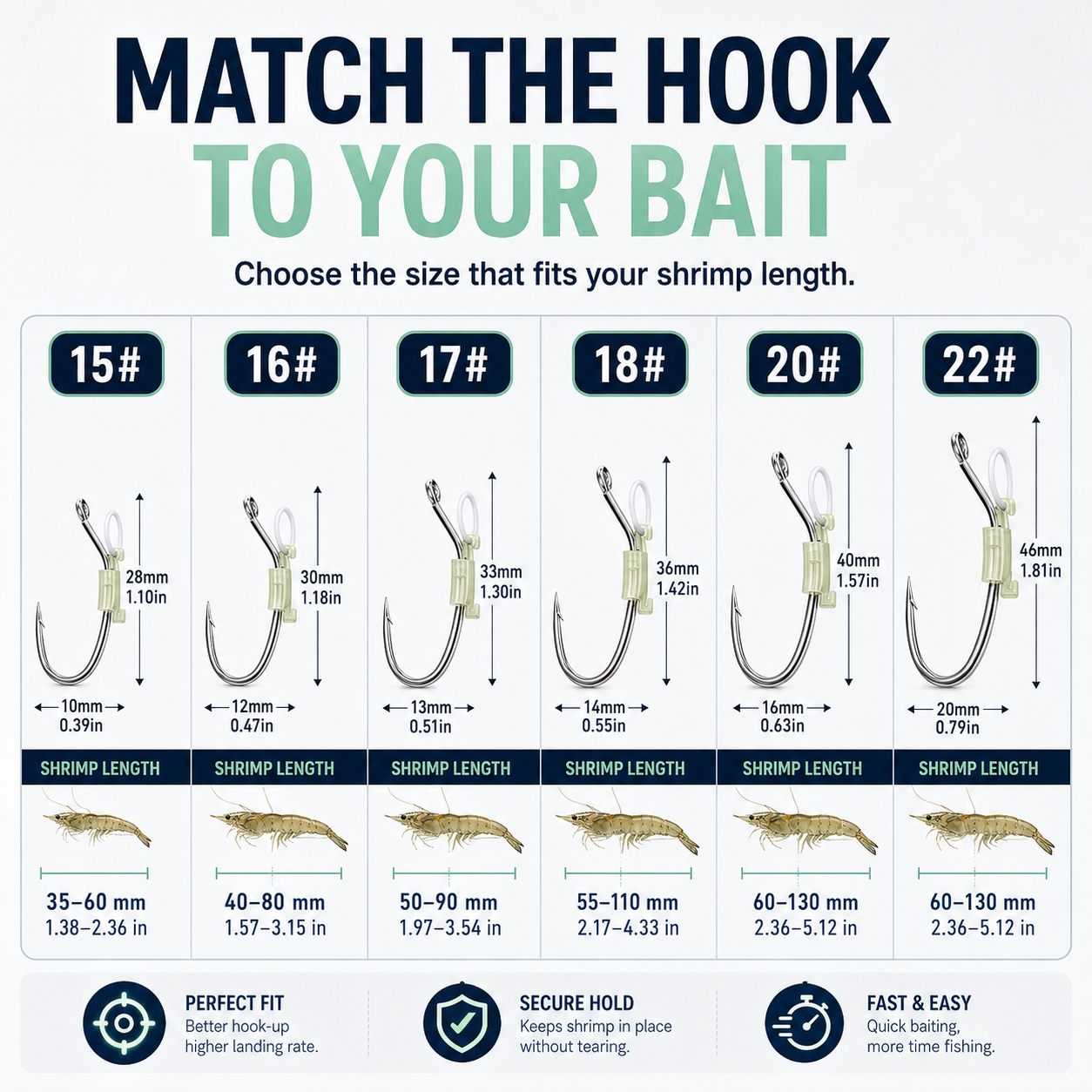 ✨10 Pcs Luminous Live Shrimp Hooks