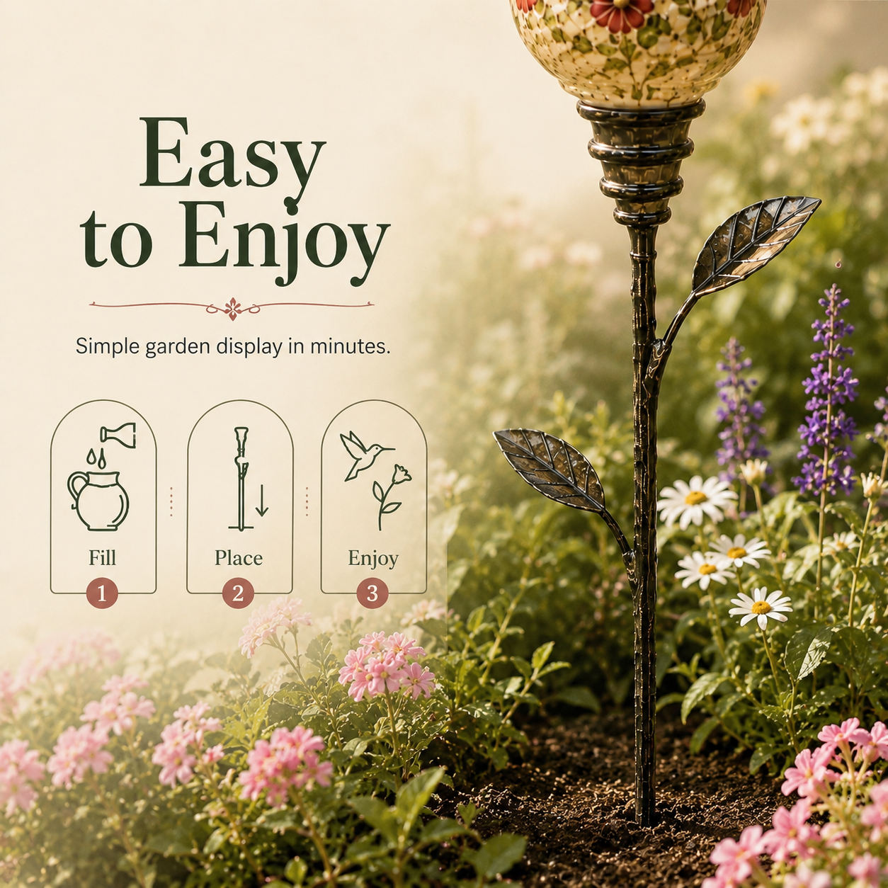 ✨Retro Hummingbird Feeder Garden Pole