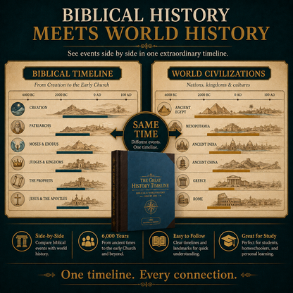 ✨The Great History Timeline – 6,000 Years of Biblical & World History Side by Side