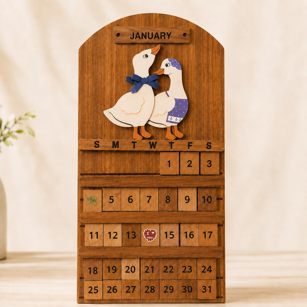 🔥Last Day 49% OFF - 📆Handmade Vintage Wooden Perpetual Calendar
