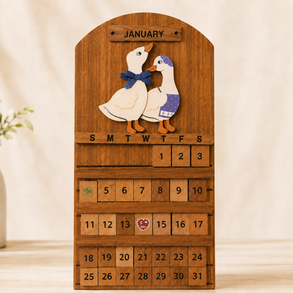 🔥Last Day 49% OFF - 📆Handmade Vintage Wooden Perpetual Calendar