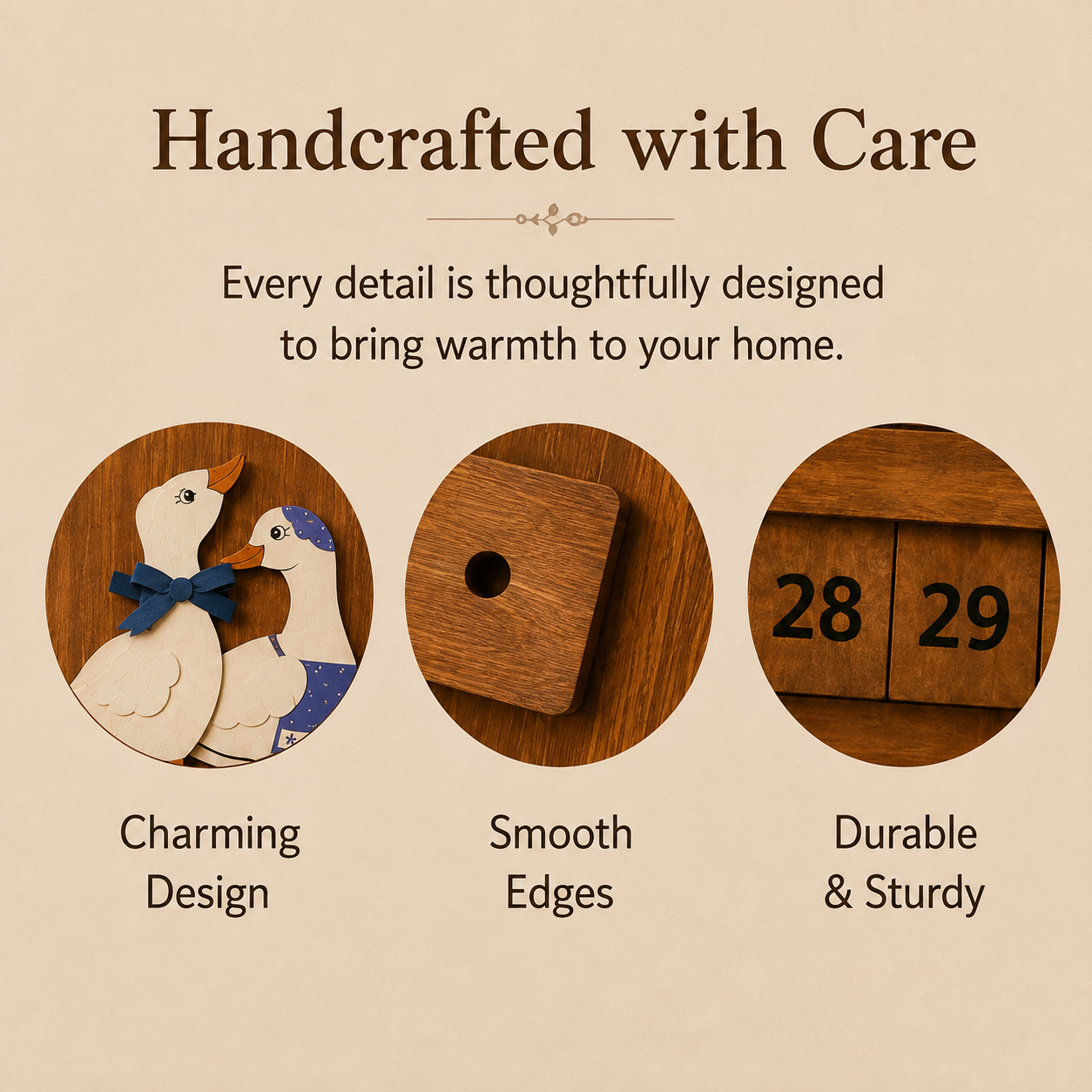 🔥Last Day 49% OFF - 📆Handmade Vintage Wooden Perpetual Calendar