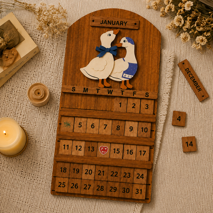 🔥Last Day 49% OFF - 📆Handmade Vintage Wooden Perpetual Calendar