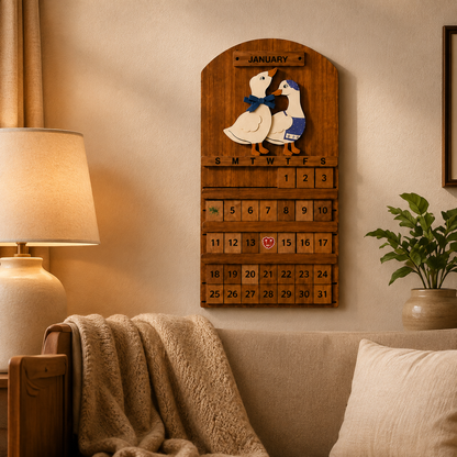 🔥Last Day 49% OFF - 📆Handmade Vintage Wooden Perpetual Calendar