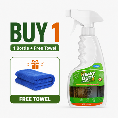 🔥52K+ Sold🧽 Heavy-Duty Kitchen Degreaser Spray + Free Cleaning Towel