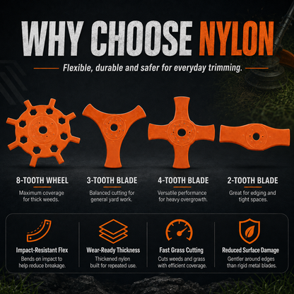 ✨4-Style Trimmer Nylon Blade🛠️Upgrade Once. Trim Smarter.