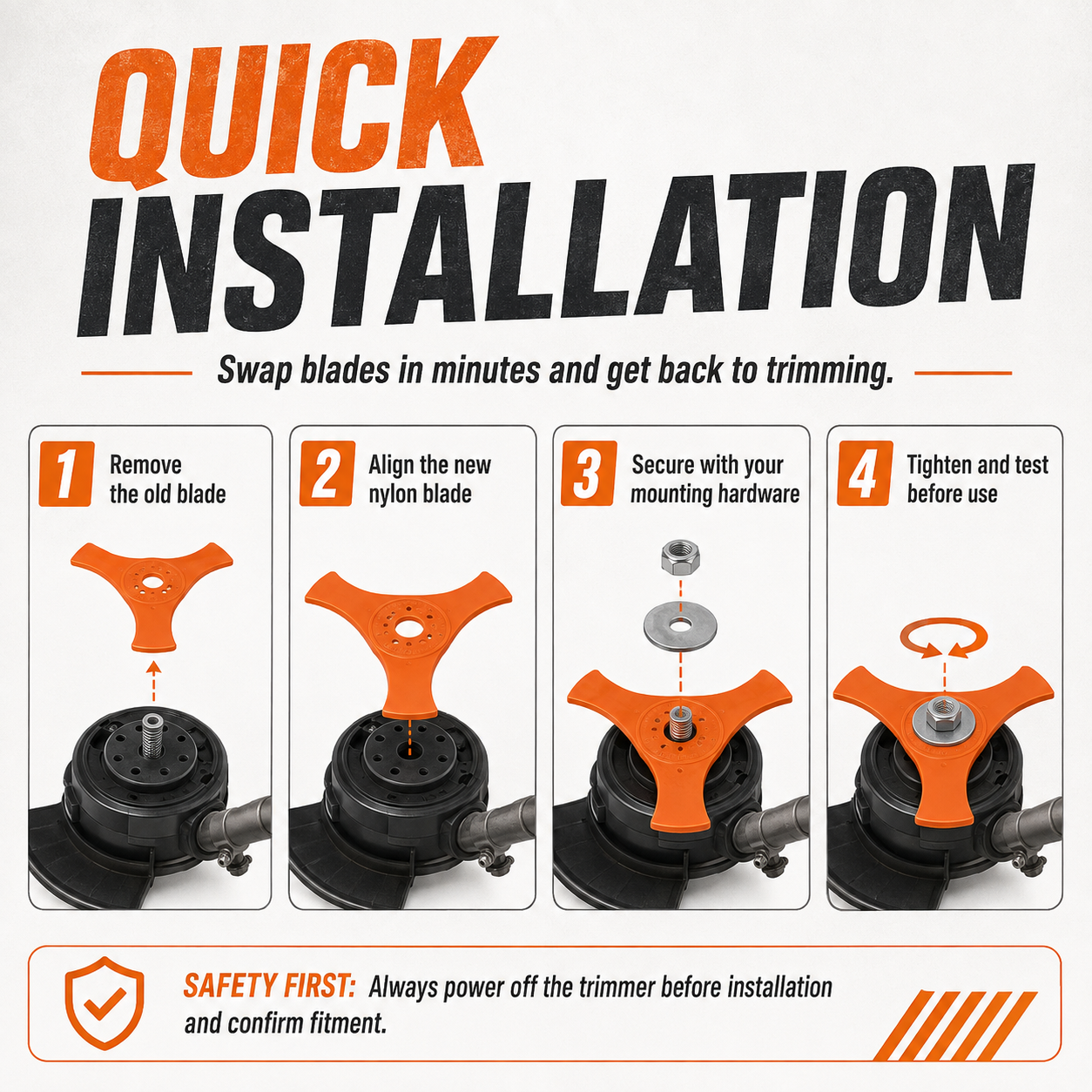 ✨4-Style Trimmer Nylon Blade🛠️Upgrade Once. Trim Smarter.