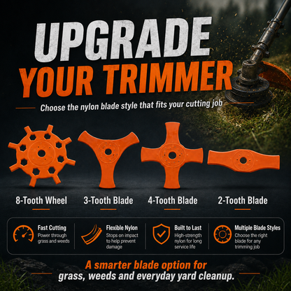 ✨4-Style Trimmer Nylon Blade🛠️Upgrade Once. Trim Smarter.