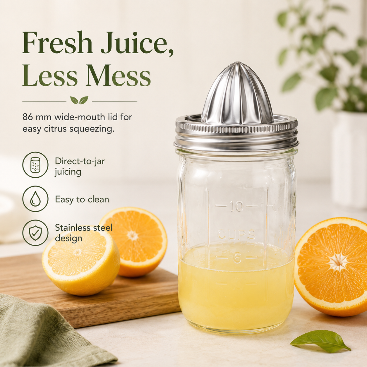 ✨Mason Jar Lid - One jar system · five everyday functions