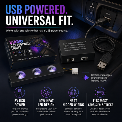✨7-Color Starlight Footwell Lights Kit