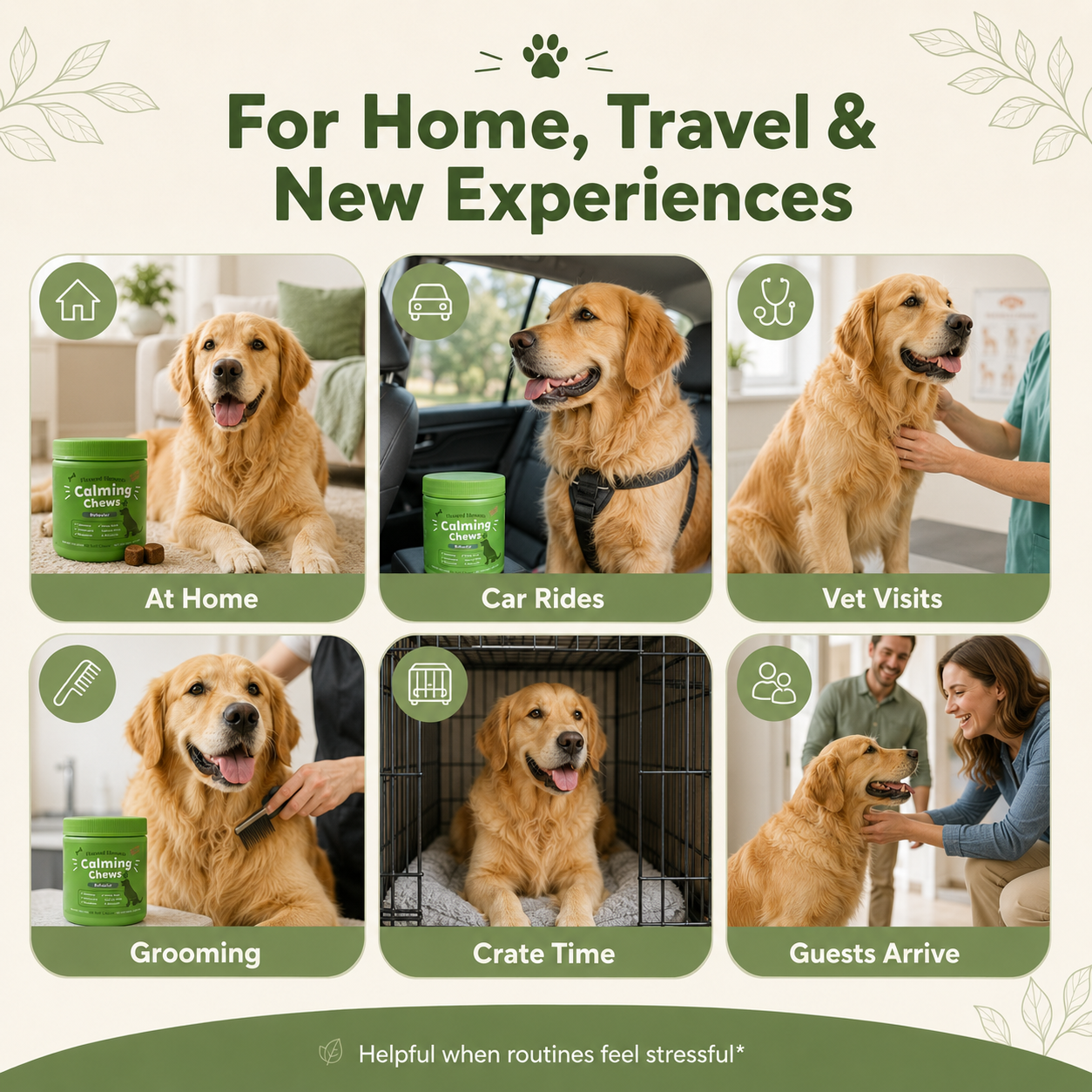 ✨Calming Chews For Dogs, 90 Count | Help Relieve Stress