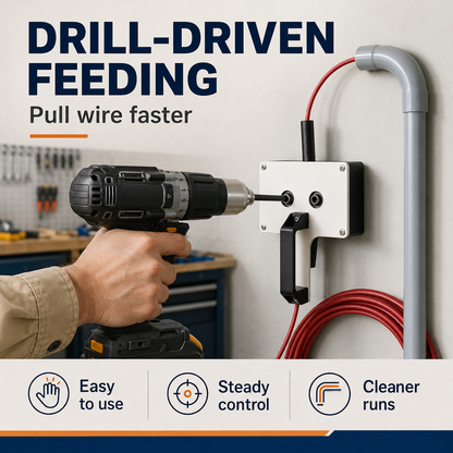 ✨Cable Feeder-Pull Wire Faster. Work With Less Hassle.