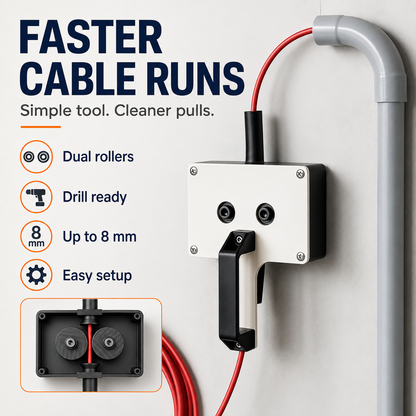 ✨Cable Feeder-Pull Wire Faster. Work With Less Hassle.